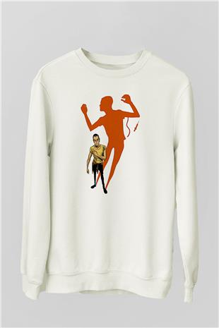 Trainspotting Baskılı Beyaz Unisex Sweatshirt