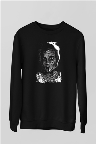 Trainspotting Baskılı Unisex Siyah Sweatshirt