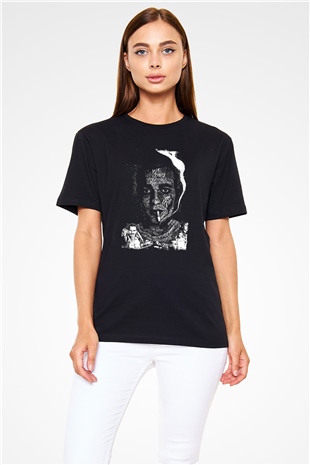 Trainspotting Baskılı Unisex Siyah Tişört - Tshirt