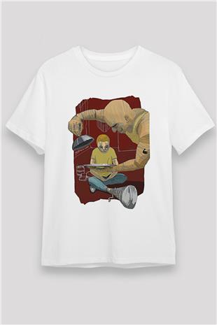 Trainspotting Unisex Baskılı Beyaz Tişört - Tshirt