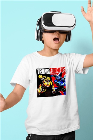 Transformers Beyaz Unisex  Çocuk Tişört