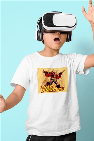 Transformers Beyaz Unisex  Çocuk Tişört
