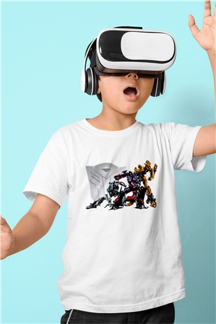 Transformers Beyaz Unisex  Çocuk Tişört