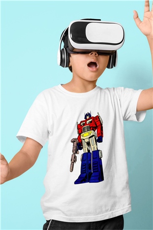Transformers Beyaz Unisex  Çocuk Tişört