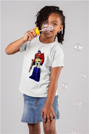 Transformers Beyaz Unisex  Çocuk Tişört