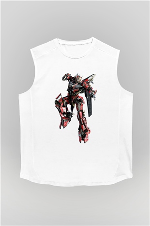 Transformers Beyaz Unisex Kolsuz Tişört