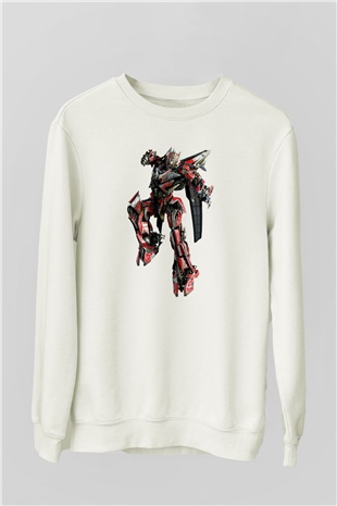 Transformers Beyaz Unisex Sweatshirt
