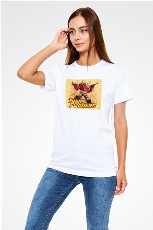 Transformers Beyaz Unisex Tişört
