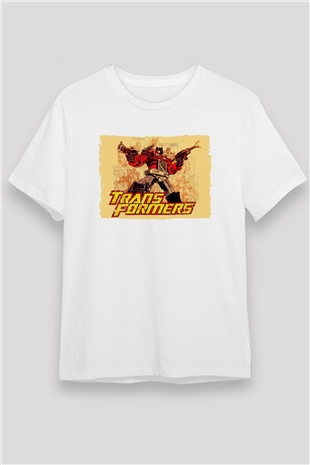 Transformers Beyaz Unisex Tişört