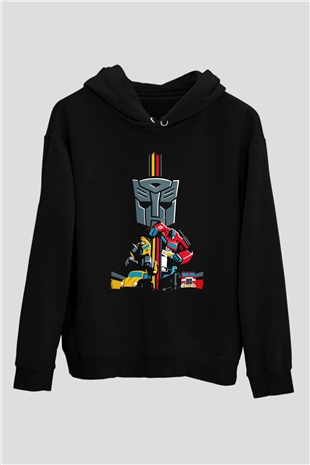 Transformers Siyah Unisex Hoodie