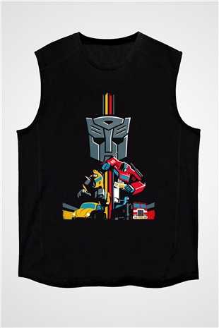 Transformers Siyah Unisex  Kolsuz Tişört