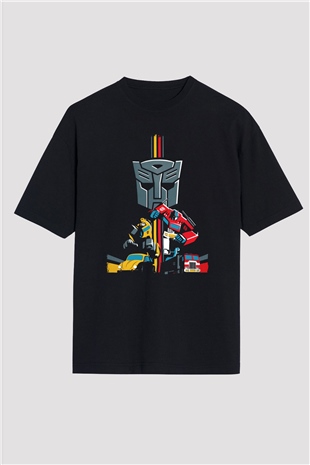 Transformers Siyah Oversize Tişört