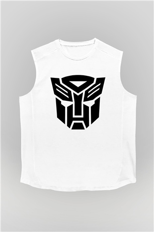 Transformers Tv Beyaz Unisex Kolsuz Tişört