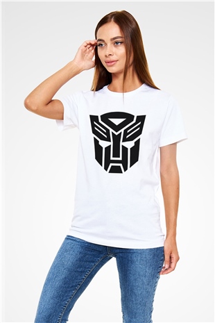 Transformers Tv Beyaz Unisex Tişört T-Shirt