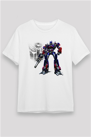 Transformers Tv Beyaz Unisex Tişört T-Shirt