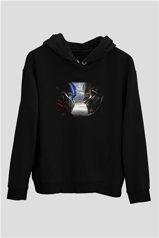 Transformers Tv Siyah Unisex Hoodie