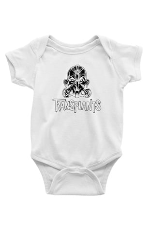 Transplants Baskılı Beyaz Unisex Bebek Body - Zıbın