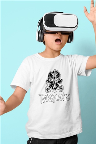 Transplants Baskılı Beyaz Unisex Çocuk Tişört