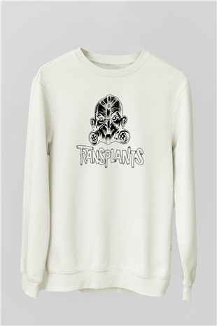 Transplants Beyaz Unisex Sweatshirt
