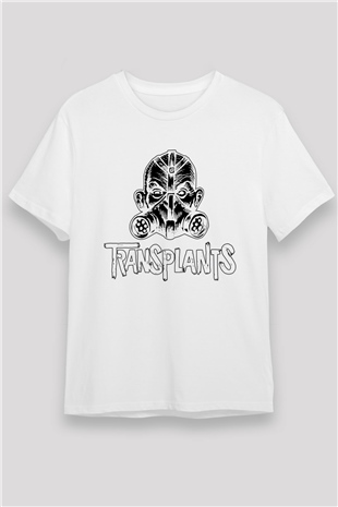 Transplants Beyaz Unisex Tişört T-Shirt - TişörtFabrikası