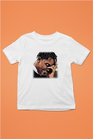 Travis Scott Baskılı Beyaz Unisex Çocuk Tişört