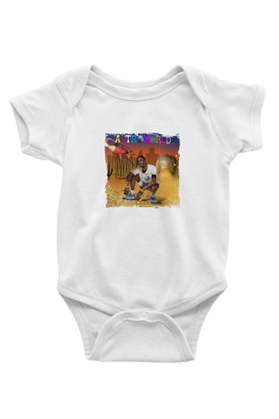 Travis Scott Baskılı Unisex Beyaz Bebek Body - Zıbın