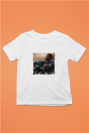 Travis Scott Baskılı Unisex Beyaz Çocuk Tişört