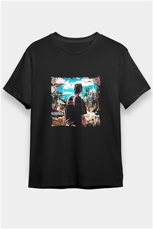 Travis Scott Baskılı Unisex Siyah Tişört