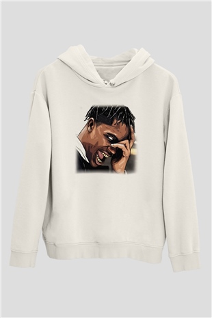 Travis Scott Beyaz Unisex Kapşonlu Sweatshirt