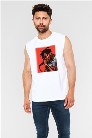 Travis Scott Beyaz Unisex Kolsuz Tişört