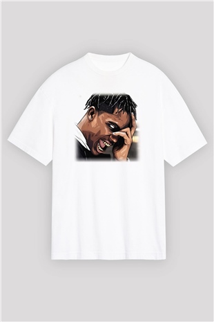 Travis Scott Beyaz Unisex Oversize Tişört T-Shirt