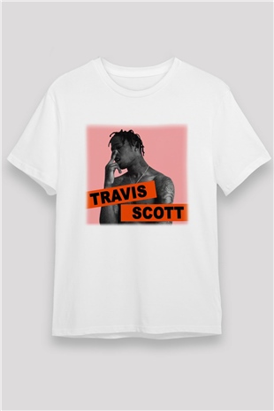 Travis Scott Beyaz Unisex Tişört T-Shirt - TişörtFabrikası