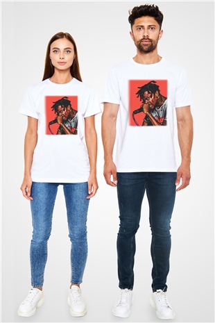 Travis Scott Beyaz Unisex Tişört T-Shirt - TişörtFabrikası