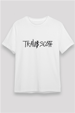 Travis Scott Beyaz Unisex Tişört T-Shirt - TişörtFabrikası