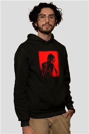 Travis Scott Siyah Unisex Hoodie