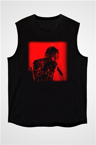 Travis Scott Siyah Unisex Kolsuz Tişört