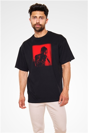 Travis Scott Siyah Unisex Oversize Tişört T-Shirt