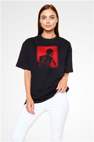 Travis Scott Siyah Unisex Oversize Tişört T-Shirt