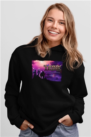 Trine Siyah Unisex Hoodie