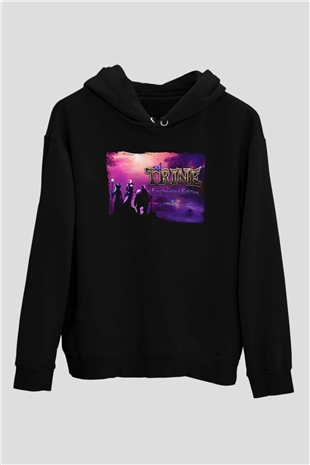 Trine Siyah Unisex Hoodie