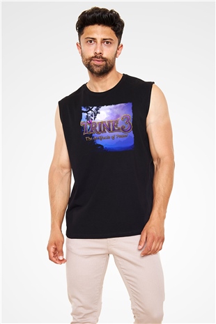 Trine Siyah Unisex Kolsuz Tişört