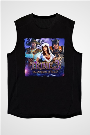 Trine Siyah Unisex Kolsuz Tişört