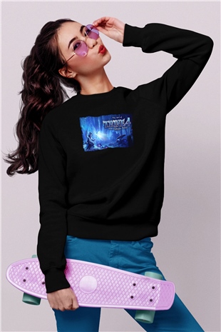 Trine Siyah Unisex Sweatshirt
