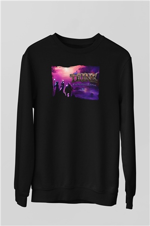 Trine Siyah Unisex Sweatshirt