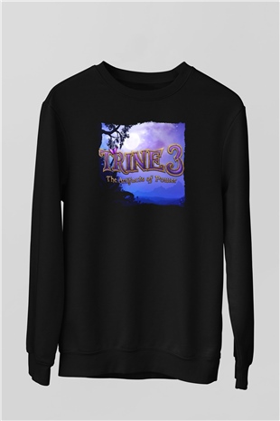 Trine Siyah Unisex Sweatshirt