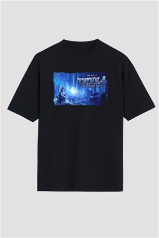 Trine Siyah Oversize Tişört Oversize T-shirt