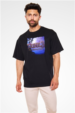 Trine Siyah Oversize Tişört Oversize T-shirt