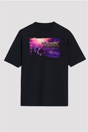 Trine Siyah Oversize Tişört Oversize T-shirt