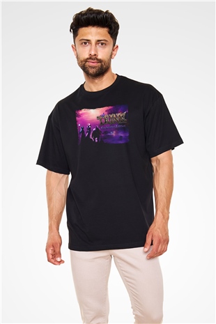 Trine Siyah Oversize Tişört Oversize T-shirt