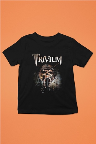 Trivium Baskılı Siyah Unisex Çocuk Tişört